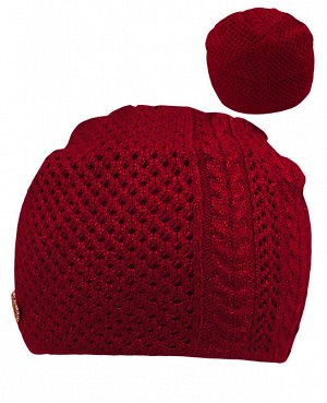 Красная шапка для девочки Цвет: красный