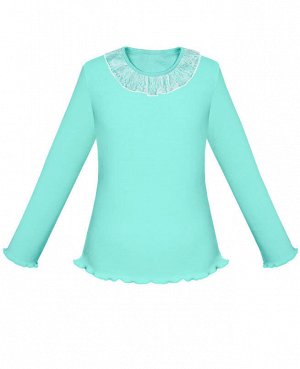 Бирюзовая школьная блузка для девочки Цвет: ментол