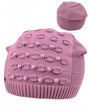 Розовая шапка для девочки Цвет: розовый