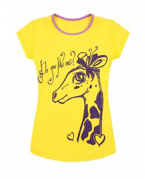 Жёлтая футболка для девочки Цвет: жёлтый