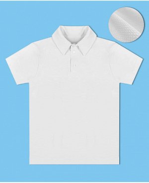 Белая рубашка-поло для мальчика Цвет: белый
