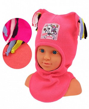Шапка-шлем для девочки Цвет: розовый