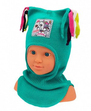 Шапка-шлем для девочки Цвет: зеленый