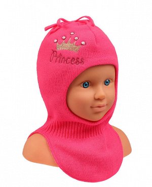 Шапка-шлем для девочки Цвет: ярко-розовый