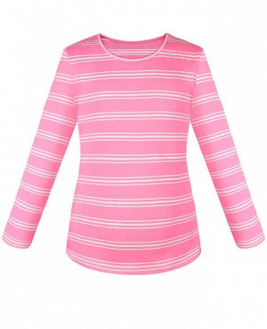 Блузка для девочки в полоску Цвет: розовый