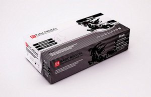 Перчатки нитриловые неопудренные BASIC BLACK, 3.5 гр. упаковка 100 штук