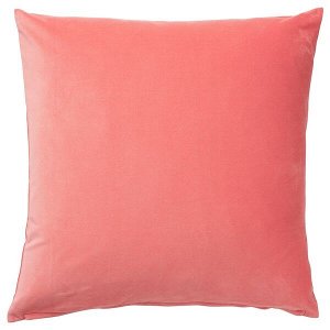 САНЕЛА Чехол на подушку, светлый коричнево-красный, 50x50 см