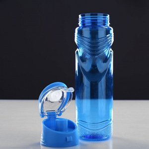 Бутылка для воды с поильником и откидной крышкой, 800 мл, спортивная, микс, 7х26 см
