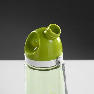 Бутылка для воды 550мл мл, поильник в крышке винтовой, микс, 7х23 см