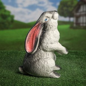 Садовая фигура "Сидящий заяц", белый цвет, 30 см