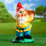 Садовая фигура &quot;Гном с сундуком&quot; 26х13см