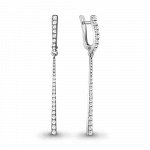 Серьги из серебра с фианитом
