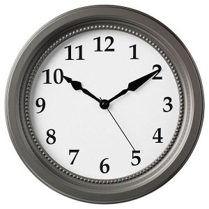 СЁНДРУМ Настенные часы, серый, 35 см