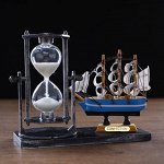 Песочные часы &quot;Фрегат&quot;, сувенирные, 15.5 х 6.5 х 12.5 см, микс