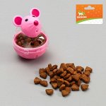 Игрушка-неваляшка &quot;Мышка&quot; с отсеком для лакомств (размер лакомства до 1 см), 4,7 х 6,5 см