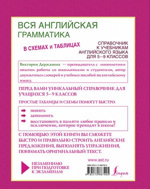 Державина В.А. Вся английская грамматика в схемах и таблицах: справочник для 5-9 классов