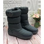 Зимние женские дутики 2215-3 темно-серые