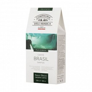 Кофе молотый brasil santos, вакуум. уп., compagnia dell'arabica, 250 г