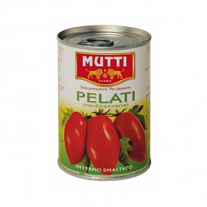 Томаты очищенные целые в томатном соке pelati, ж/б, mutti, 400г