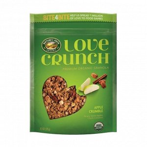 Кранч органический с кусочками яблока, орехами пекан, семенами чиа и корицей, премиум love crunch® apple crumble, зип-пакет, 325