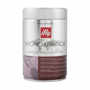 Кофе в зернах illy monoarabica guatemala, 100% арабика, средняя обжарка, ж/б, illy, 250г