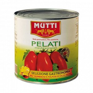 Томаты очищенные целые в томатном соке pelati, ж/б, mutti, 2,5кг