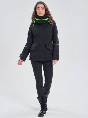 Куртка черный/ярко-зеленый S-L