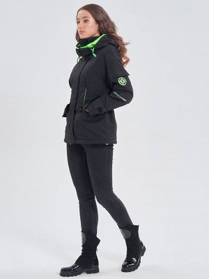 Куртка черный/ярко-зеленый S-L