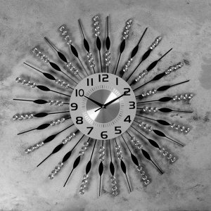 Часы настенные, серия: Ажур, "Пешичи"  d=60 см, d=22 см, 1 АА, плавный ход