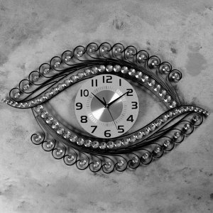 Часы настенные, серия: Ажур, "Майа" 46х72 см, d=22 см, 1 АА, плавный ход