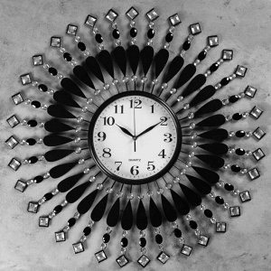 Часы настенные, серия: Ажур, "Раума"  d=70 см, d=25 см, 1 АА, плавный ход