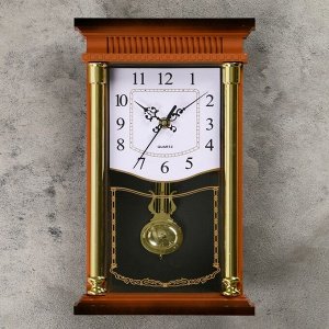 Часы настенные, серия: Маятник, "Тринити", 34х20х3 см, 1аа, микс
