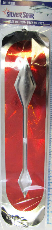 Флешер Silver Star (30х7см, металл, ромб, красная голография)
