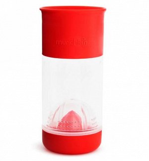 Munchkin - Поильник 360° для фруктовой воды с инфузером 414мл. Красный от 4 лет