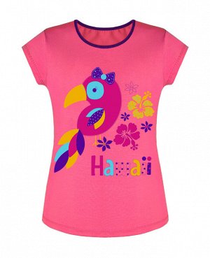 Розовая футболка для девочки 79961-ДЛ17