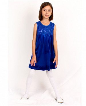 Синее нарядное платье для девочки 82961-ДН18
