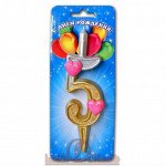 Тортовая с сердечками свеча 5