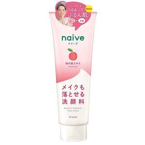 "Naive" Пенка для умывания и удаления макияжа с экстрактом листьев персикового дерева, 200 гр