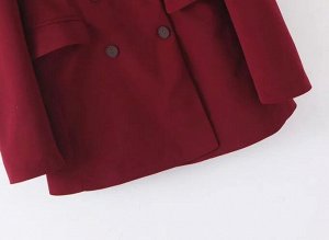 Двубортный пиджак,бордо