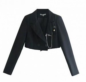 Пиджак чёрный,укороченный