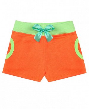 Оранжевые шорты для девочки 77175-ДЛ19