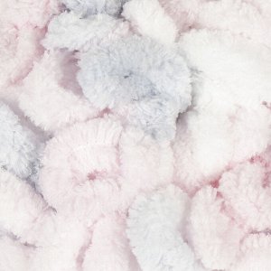Пряжа "Puffy color" 100 % микрополиэстер 9м/100г  (5864 бело-розово-серый)