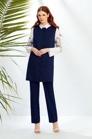 Блуза, брюки, жилет Prestige Артикул: 3545/164 синий
