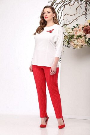 Блуза, брюки Michel chic Артикул: 1149 белый+красный