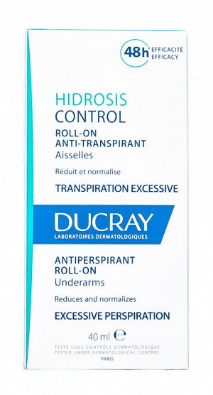 Дюкре Гидросис Контроль Дезодорант-антиперспирант шариковый против избыточного потоотделения 40 мл (Ducray, Hydrosis Control)