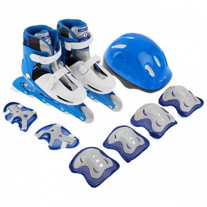 Набор ролики раздвижные + защита, размер 30-33, колёса PVC 64 мм, пластиковая рама