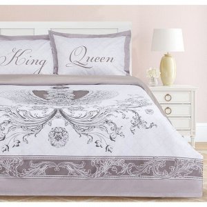 Постельное бельё «Этель» 2 сп King&amp;Queen 175*215 см,200*215 см,50*70+4 см - 2 шт