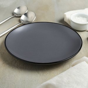 Тарелка десертная «Ваниль», 19 см, цвет серый