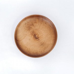 Тарелка из натурального кедра Magistro, d=23 см, цвет коричневый