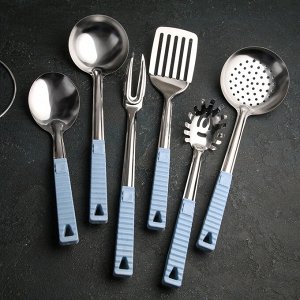 Набор кухонных принадлежностей «Моренс», 6 предметов, на подставке